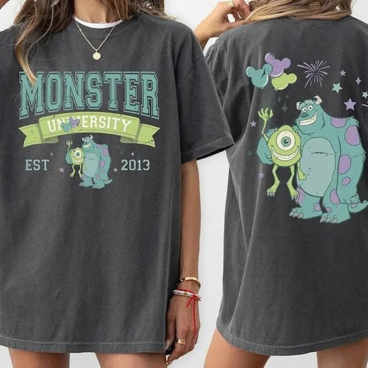 Retro Colors Vintage Monsters University Shirt, Cartoon Monsters Shirt For Men For Women, Family Vacation Shirt