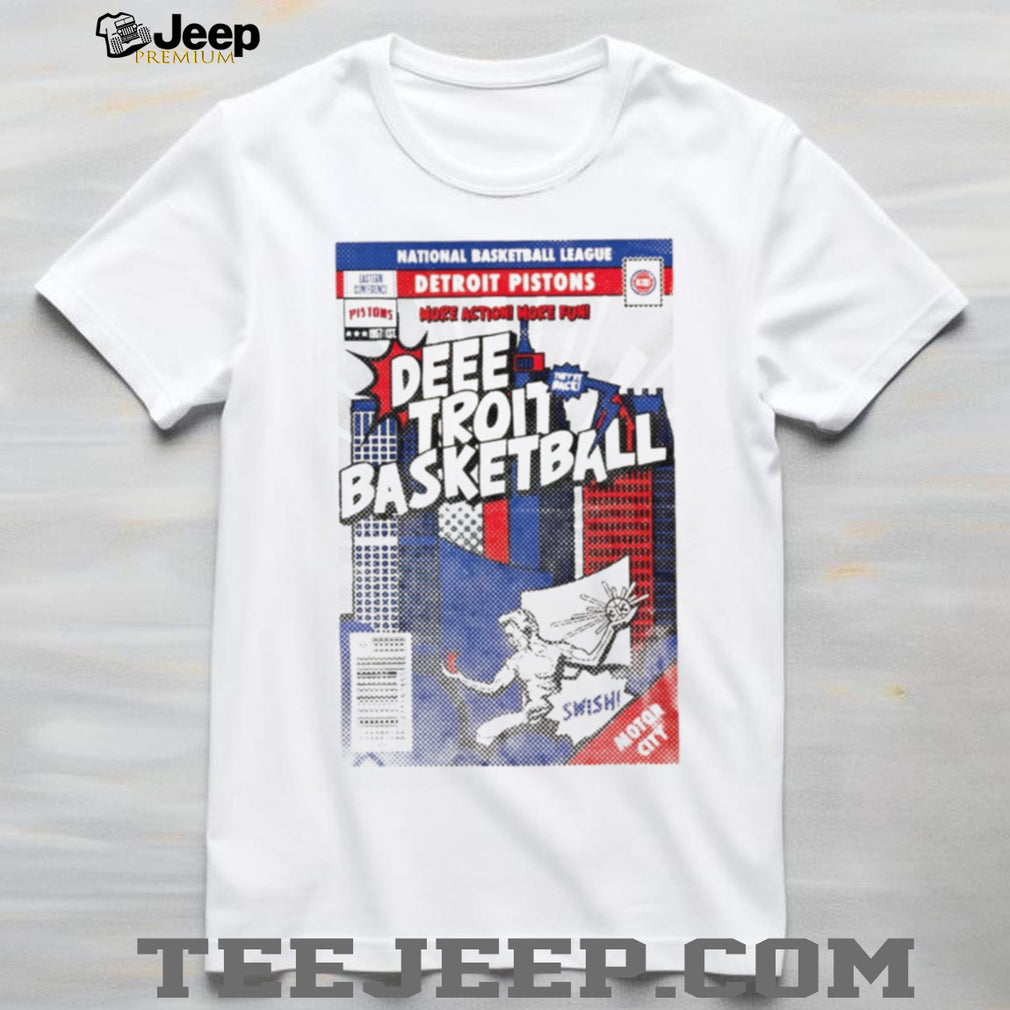 Retro Detroit Pistons Comic Book Cover Basketball T Shirt