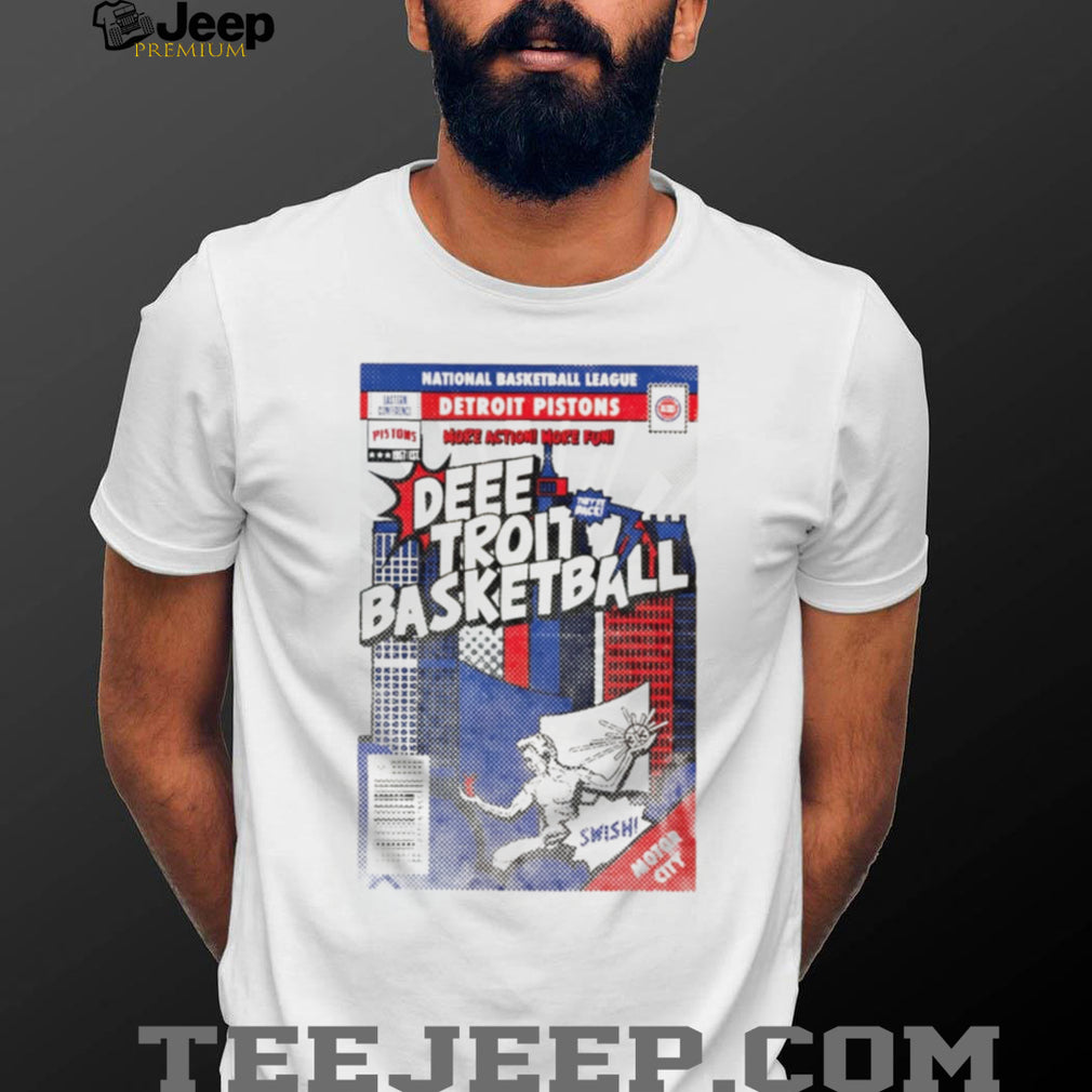 Retro Detroit Pistons Comic Book Cover Basketball T Shirt