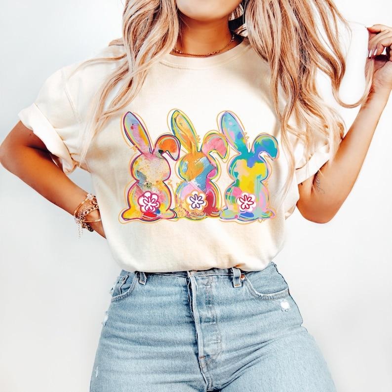 Retro Easter Bunny, Happy Easter, Watercolor Coquette, Pink Rabbit, Floral Spring, Girls Doodle Tshirt Hoodie, Sweatshirt