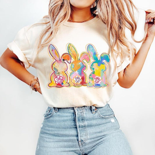 Retro Easter Bunny, Happy Easter, Watercolor Coquette, Pink Rabbit, Floral Spring, Girls Doodle Tshirt Hoodie, Sweatshirt