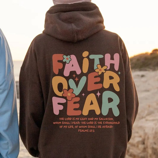 Retro Faith Over Fear Cut File Christian Shirt Boho Bible Verse Vintage Faith Jesus Saves Colorful Worship Latarshia Grant