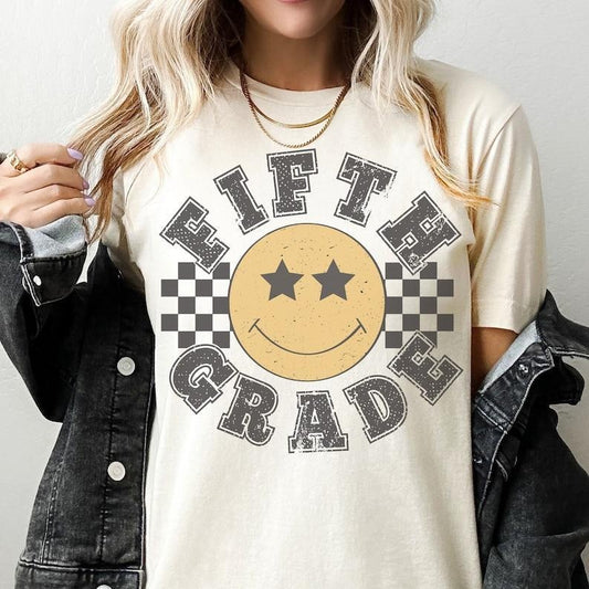 Retro Fifth Grade Teacher Shirt, 5th Grade Teacher shirt, First Day of School Matching TShirt, New Teacher Gift, Teacher Squad, Vintage  T-shirt, swea Sweatshirt, Hoodie, Comfort Colors