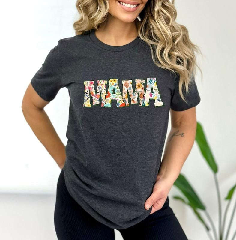 Retro Flower Mama T-shirt, Shirt for Mom for Mother's Day, Mama T-Shirt, Mom Shirt for Mom for Mother's Day, Mama  T-shirt, sweater and Hoodie Cotton
