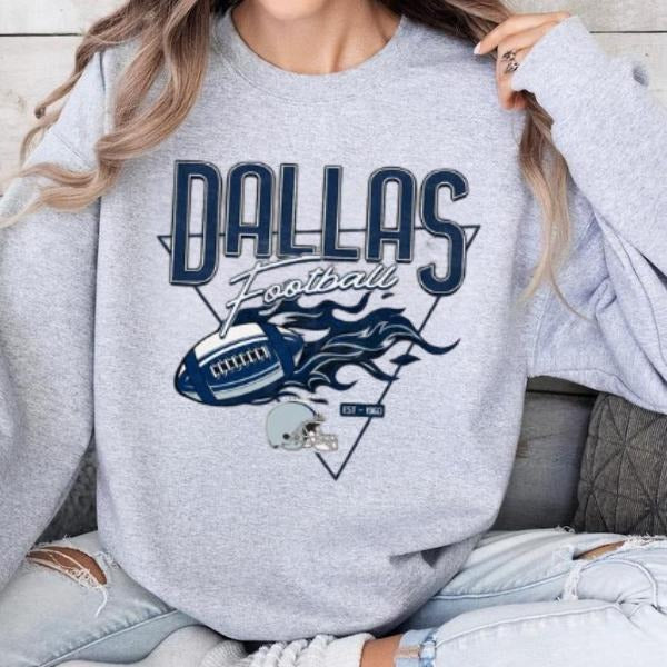 Retro Football Tee Hometown Team T-shirt Vintage Football Shirt, Dallas Football Throwback Shirt