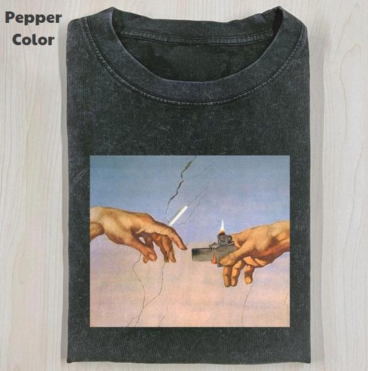 Retro Funny Vintage Graphic Tee, Last Cigarette T-Shirt, Unisex Meme Cringe Funny Shirt, Menswear Womenswear Streetwear Cotton Comfort