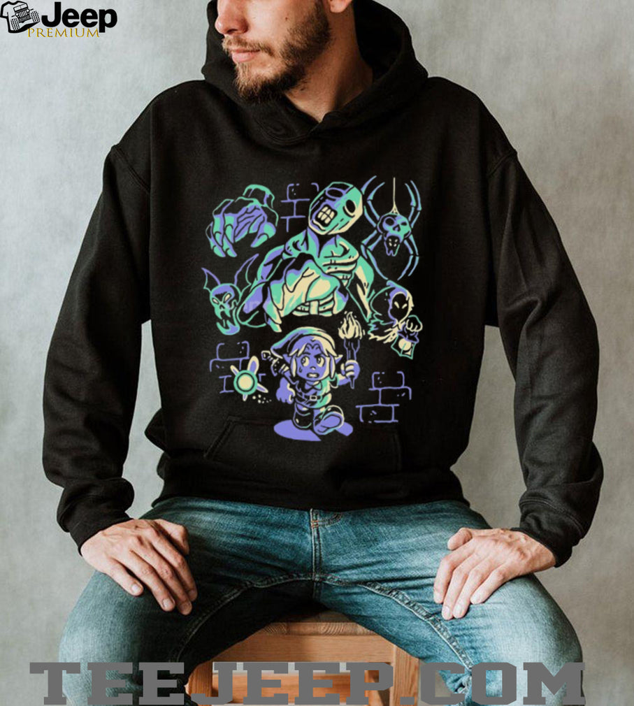 Retro Gaming Hero Dungeon Monsters Glow Graphic T Shirt