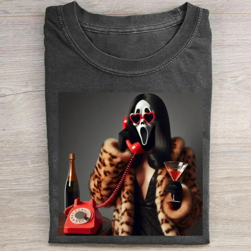 Retro Ghostfacee Funny T-shirt, Funny shirt,  Vintage tee, Womenswear Top Crewneck