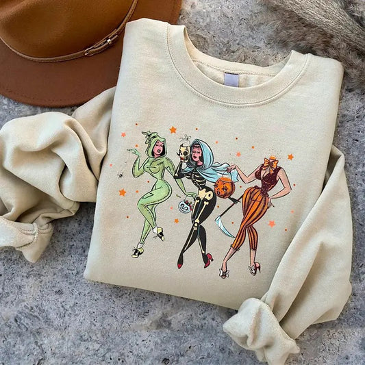 Retro Halloween Cowgirl Sweatshirt, Retro Halloween Shirt, Vintage Halloween Sweatshirts, Western Halloween Shirt, Halloween Ghost T-Shirt