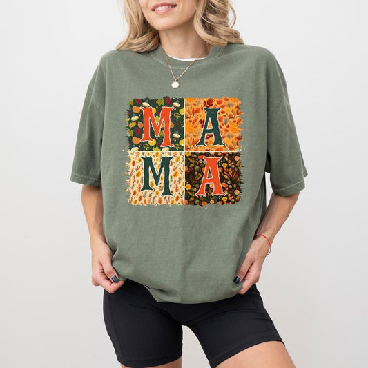 Retro Halloween Mama T-shirt, Mama Halloween Fall Shirt, Halloween Party Tees, Spooky Mama Apparel, Autumn Fall Shirt for...