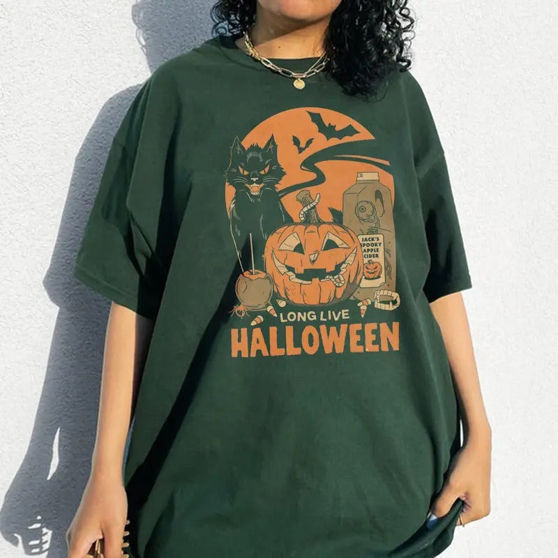 Retro Halloween Shirt, Long Live Halloween, Vintage Halloween Shirt, Retro Halloween, Fall Apparel,Spooky Season Pumpkin Shirt