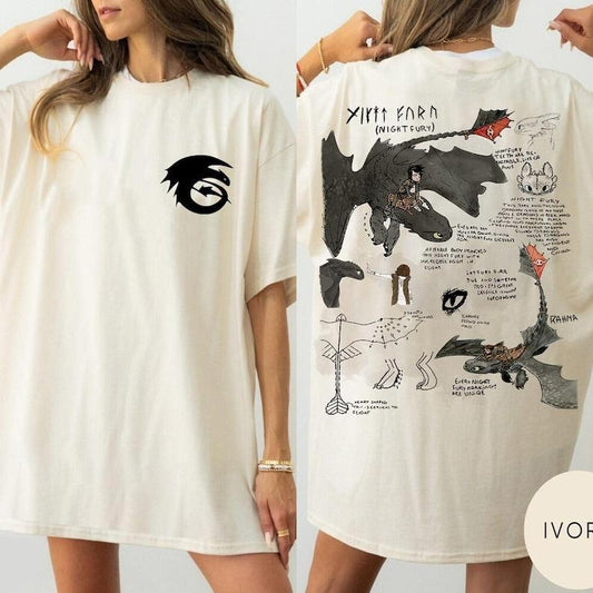 Retro How To Train Your Dragon Night Fury Shirt, Hiccup And Toothless, Universal Studio Family Trip T-shirt,  Httyd Movie Fan Gift
