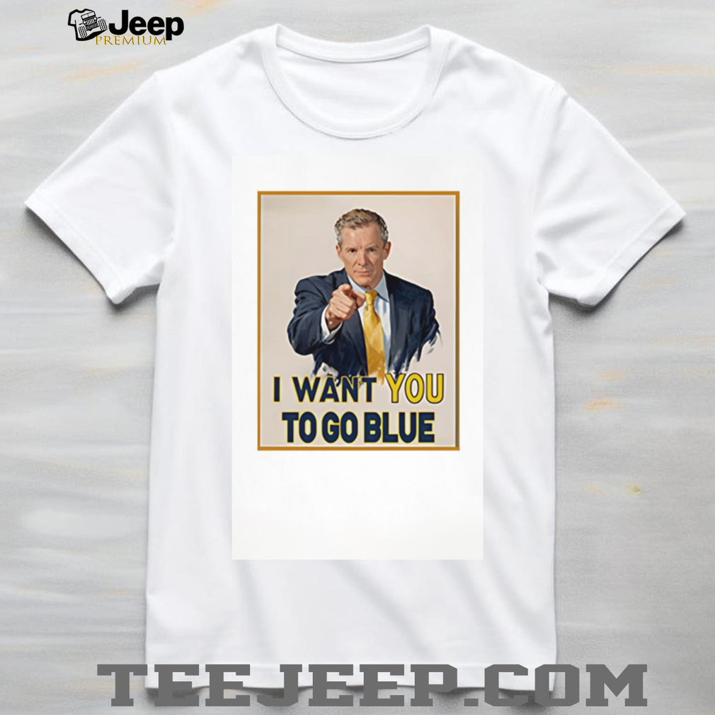 Retro “I Want You To Go Blue” Michigan Fan Recruitment T Shirt