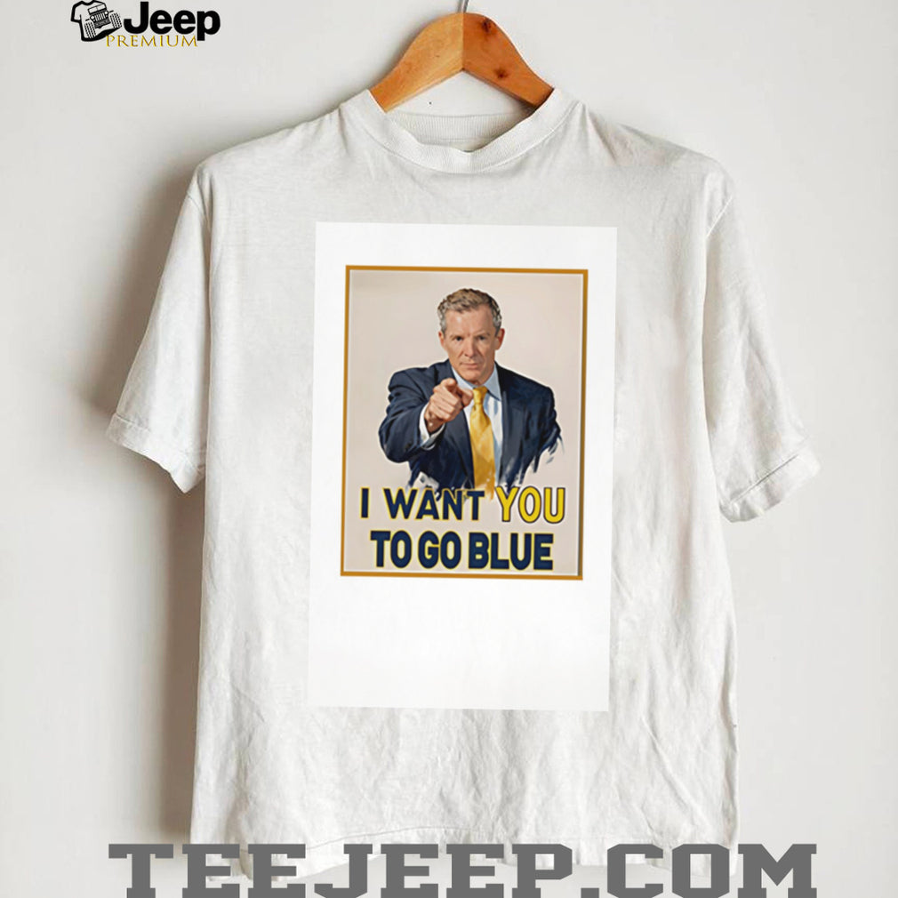 Retro “I Want You To Go Blue” Michigan Fan Recruitment T Shirt