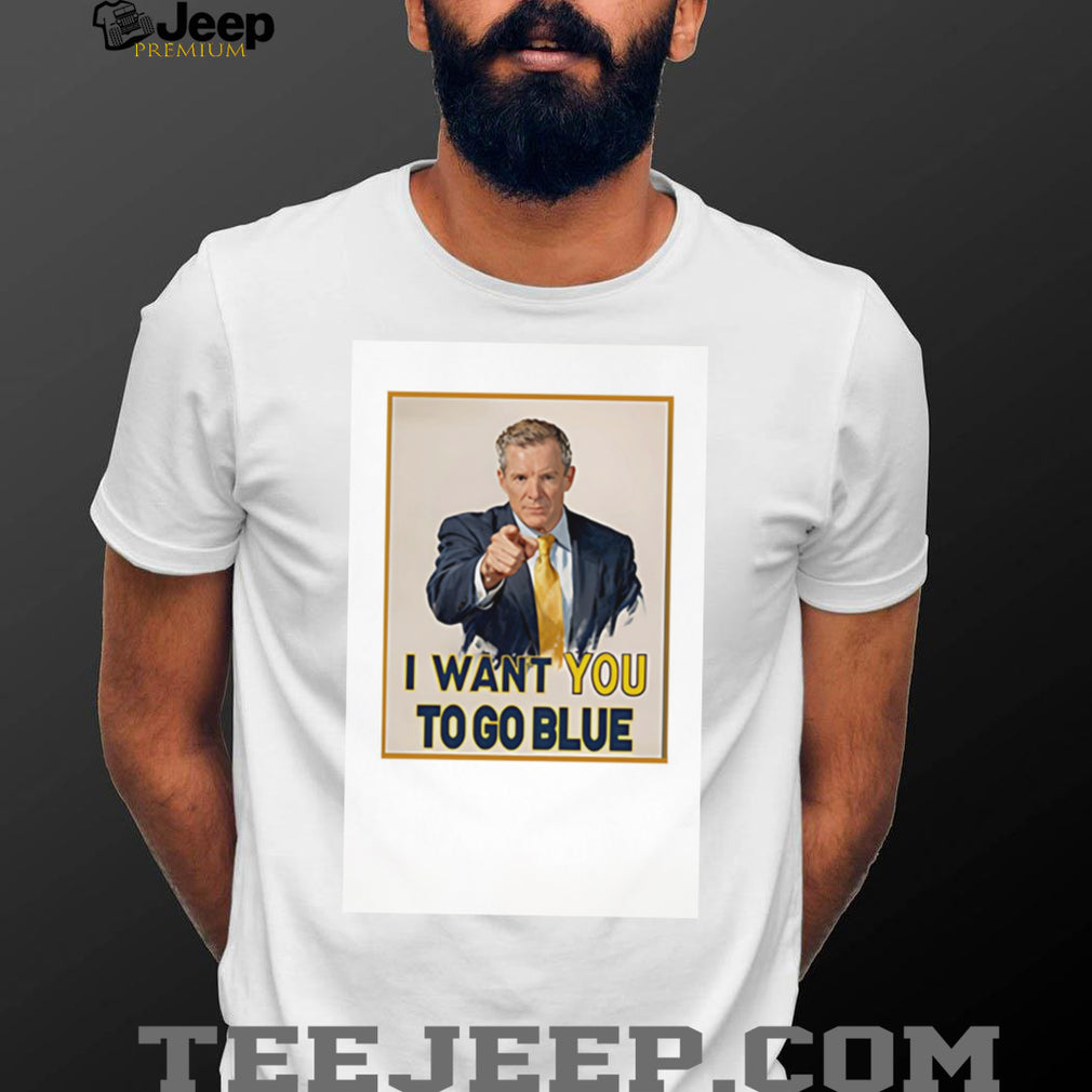 Retro “I Want You To Go Blue” Michigan Fan Recruitment T Shirt