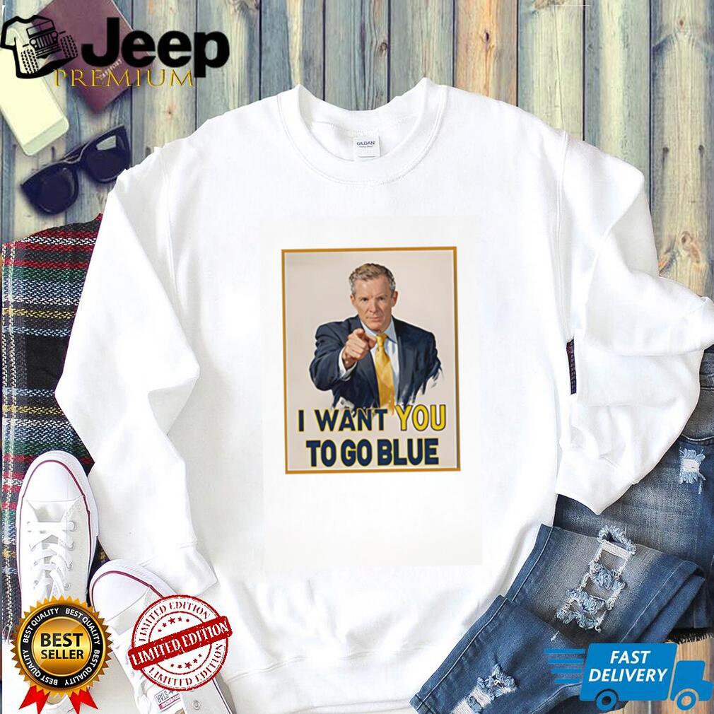 Retro “I Want You To Go Blue” Michigan Fan Recruitment T Shirt