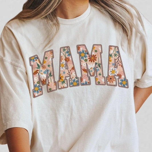 Retro Mama Floral Shirt, Mama Graphic Tee, Cute Gardener Mama Shirt Gift For Mom, Flower Mama Shirt, Floral Mama Shirt,...