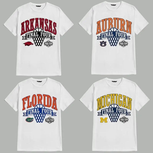 Retro NCAA Final Four 2025 All-Team T-Shirt, Classic Sports Fan Pullover, Vintage Streetwear Tee for Men
