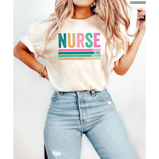 Retro Nurse T-Shirt, RN Nurses Superhero Week, Nursing School TShirt, RN Leopard Nurse Tee , Global Trending Outfits