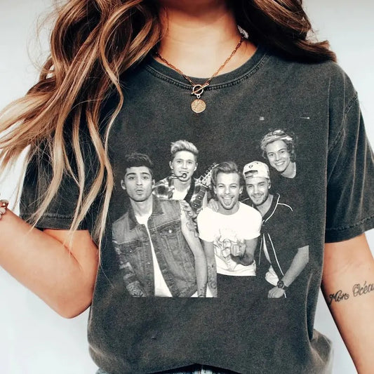Retro One Direction Shirt, One Direction Band Shirt, One Direction World Tour Tshirt Gift For Men Women