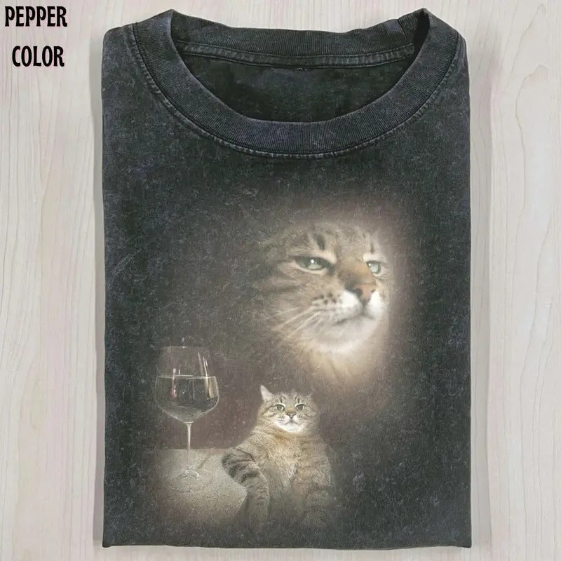 Retro Pet Portrait T-Shirt for Women - Funny Vintage Graphic Tee - Tshirt, Streetwear Hoodie, Sweatshirt | WearSparks.com