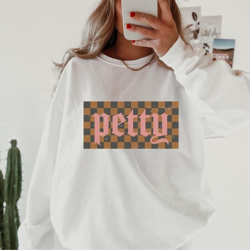 Retro Petty Crewneck ~ Sweatshirt Unisex Apparel Relaxed Fit Printed in the USA Clothing Womenswear Casual and Comfortable