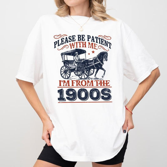 Retro Please Be Patient With Me I'm From The 1990s Comfort Colors Shirt, Vintage 90s T-shirt, Funny Generation X Outfits, Gen X Unisex Graphic Tee