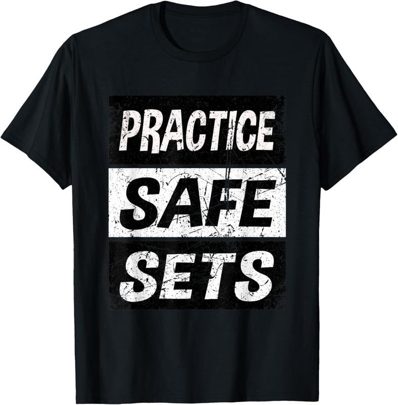 Retro Practice Safe Sets Shirt Weight Lifting Shirt Gym T-Shirt Hoodie, Sweatshirt | WearSparks.com