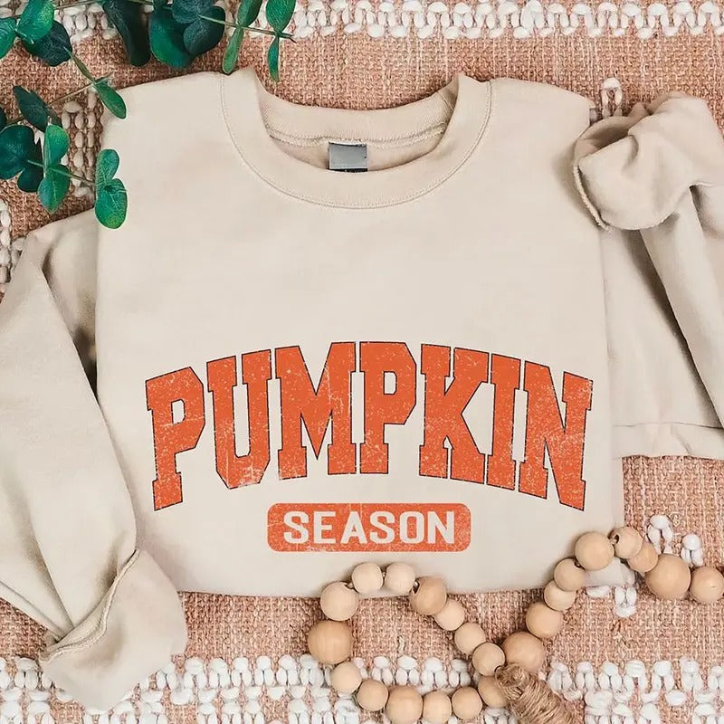 Retro Pumpkin Season Sweatshirt, Thanksgiving Shirt, Autumn Sweatshirt, Cute Fall Sweatshirt, 90s Halloween Shirt, Vintage Pumpkin Sweater, Fall Vibes Sweatshirt