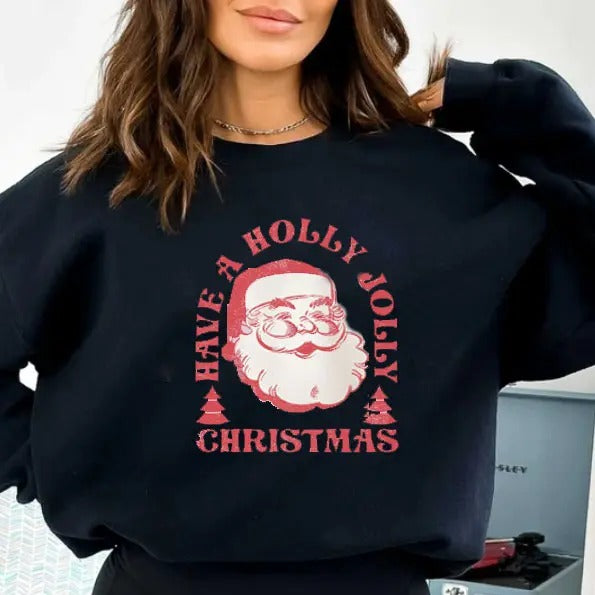 Retro Santa Tee, Santa Tee, Vintage Graphic Tee, Merry Christmas Shirt, Vintage Santa Graphic Tee, Classic Christmas, Matching Family Group