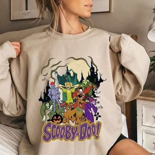 Retro Scooby Doo Tee, Spooky Movie Shirt, Scooby Doo Halloween Shirt, Scary Halloween Night Shirt, Scooby Shirt