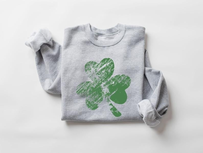 Retro Shamrock Sweatshirt, Cute St Patricks Day Sweatshirt Sweatshirt, Hoodie, Comfort Colors T-Shirts | WearSparks.com