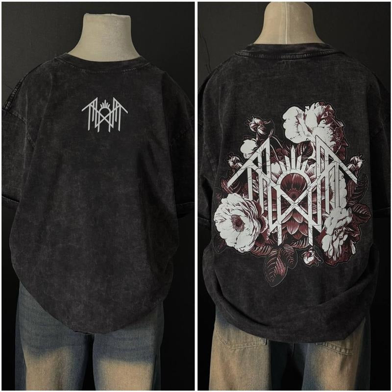 Retro Sleep Token Shirt, Unisex Rock Band Washed Hoodie ,Gothic Emo Grunge Outfit Casual vintage tee Man V56 A0BGPC