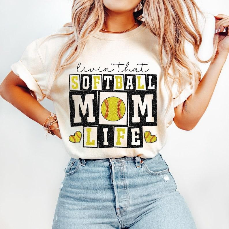 Retro Softball Mom, Softball Life, Retro Softball, Mama T-shirt