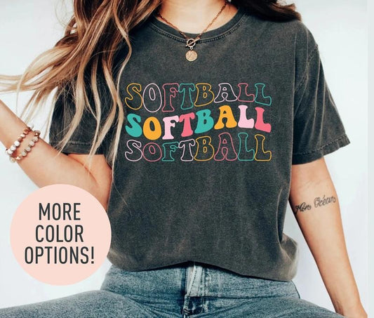 Retro Softball Shirt For Softball Player For Gift Cute Softball t-shirt For Sports Mom Cute Softball Tshirt For Girls Softball Tee  T-shirt, sweater and Hoodie