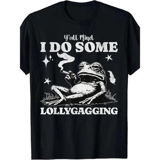 Retro Style, Cotton T-shirt, Humor Print, Niche Print Design, High-quality Breathable Material, Soft Skin, Sweat Absorption Made in USA