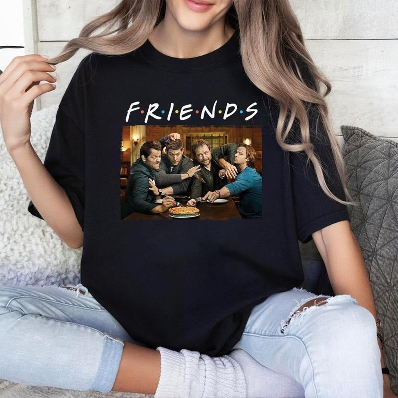 Retro Supeerenatural Homage Shirt, Casual Cotton Sam-Winchester Shirt, Dean-Winchester Shirt, Friends Supeerenatural Shirt, Vintage Supeerenatural Shirt., tshirt hot trend 2025