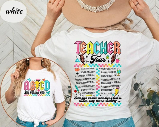 Retro Teacher Tour Print tShirt, Gift for Teacher, Teacher Tour Shirt, End of Year Shirt, Teacher Gift, Back To School  T-shirt, sweater and Hoodie