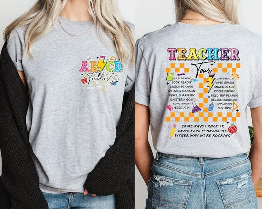 Retro Teacher Tour Shirt, ABCD Teacher Shirt,Back To School Shirt,Teacher Gift, First Day of School Shirt, Elementary Shirt,Gift For Teacher  T-shirt, sweater and Hoodie