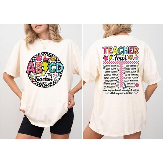 Retro Teacher Tour Shirt, ABCD Teacher Tour T-Shirt, Back To School Tee, Elementary School Teacher Shirts, First Day Of School  T-shirt, sweater and Hoodie