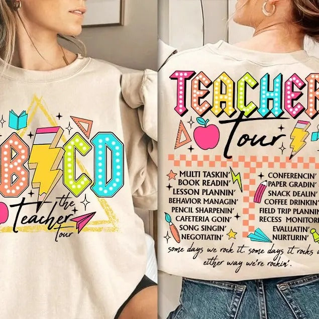 Retro Teacher , ABCD Teacher Tour , Back To School, End of Year Pnh, Teacher Gift, Kindergarten Teacher , Elementary School Latarshia Grant
