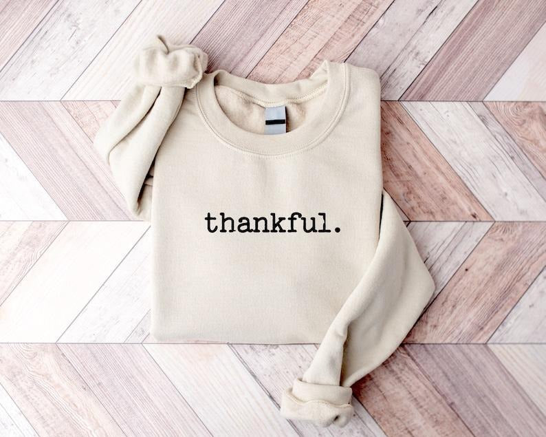 Retro Thankful Sweatshirt, Thankful Shirt, Womens Thanksgiving Sweatshirt, Cute Thanksgiving Shirt, Fall Clothing,...