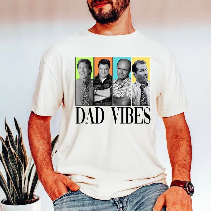 Retro Trendy Dad Shirt, Dad Vibes Shirt, New Dad, Funny Dad Gifts, Cool Dad, Dad Shirt, Fathers Day Gift, Husband Gift, Retro Shirt, Unisex T-Shirt, Gifts For Him, Short Sleeve Tee Shirt, Gifts For Birthday