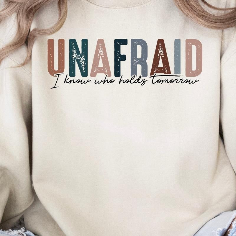 Retro Unafraid Christian Sweatshirt T-Shirts, Hoodie | WearSparks.com