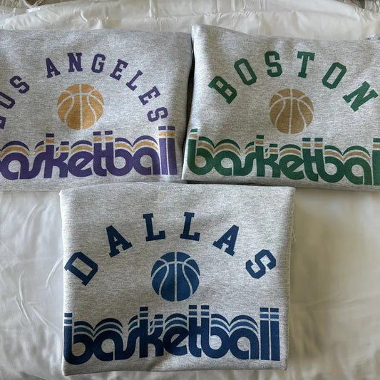 Retro Vintage Basketball Sweatshirt Comfortable Basketball Sweatshirt 2