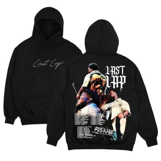 Retro Vintage Rod Wave T-Shirt Sweatshirt Hoodie, Last Lap Tour Concert Dates Double Printed Cotton Unisex Shirt Rap Shirt Rapper Hip Hop Shirt