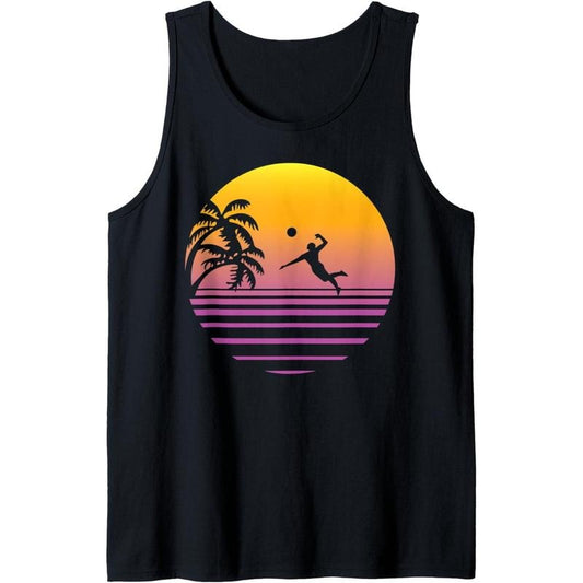 Retro Volleyball Player - Vintage Beach Volleyball Tank Top MADE IN USA