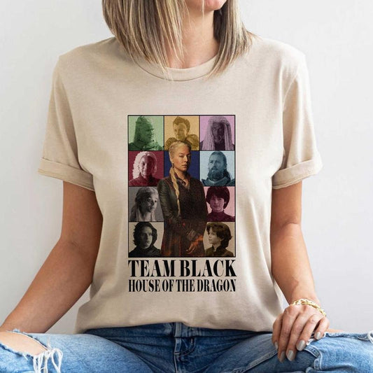 Rhaenyra Targaryen House of the Dragon Team Black Retro 90s Unisex Softstyle T-Shirt, RHAENYRA TARGARYEN Vintage Shirt, Rhaenyra Targaryen Tshirt, Rhaenyra Targaryen Fan Tees, Rhaenyra Targaryen Retro 90s, Merch Gift