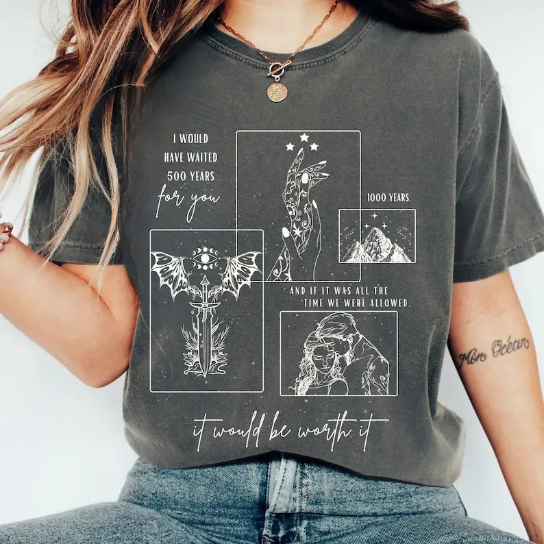 Rhysand Shirt ACOTAR Shirt  ACOTAR Shirt Rhysand Quote Feyre SJM Merch Booktok Merch Sarah J Maas Merch Velaris Shirt Bat Boys