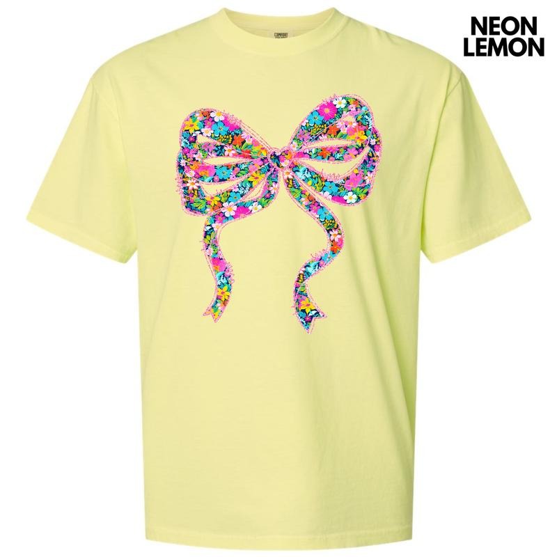 Ribbon Ditzy Floral Comfort Colors T-Shirt 'NLB' Hoodie, Sweatshirt | WearSparks.com